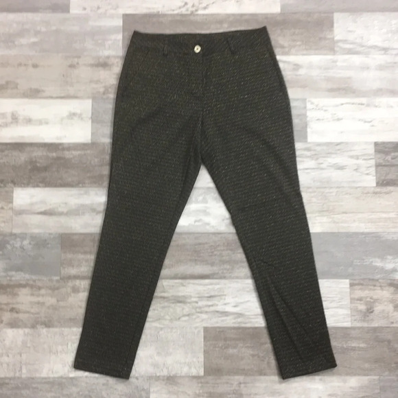 Michael Kors Metallic Geo Diamond Print Pants Sz 6‎ - Picture 2 of 8